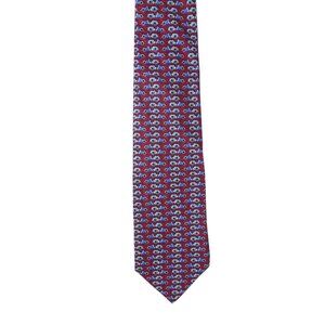 Salvatore Ferragamo Sport Car Print Pattern Silk Tie 3.75"